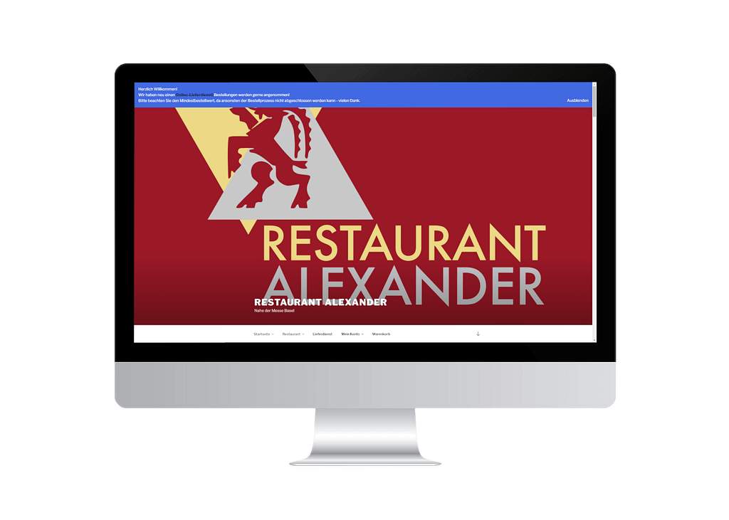 onlinemacher.ch webseite fuer restaurant alexander